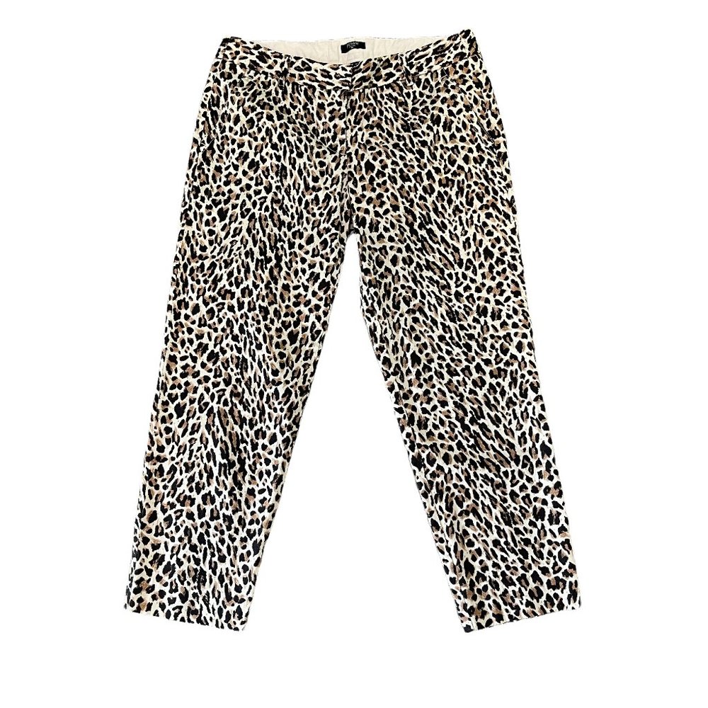 J. Crew Women's pant's size 6 in leopard print.